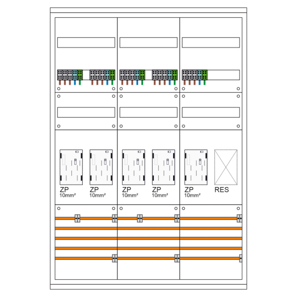 SCHIEGL Zählerschrank eHZ 5 Zählerplätze, 1 Leerplatz
